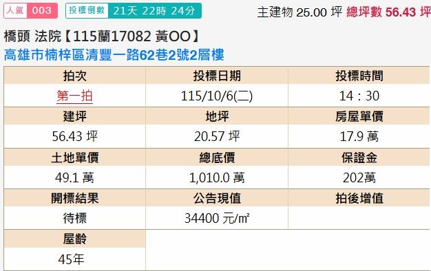 高雄楠梓透天法拍-2