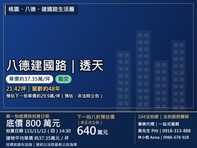 桃園八德透天拍賣-1