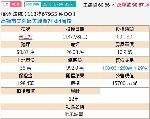 高雄美濃透天法拍-2