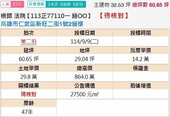 高雄仁武透天法拍-2