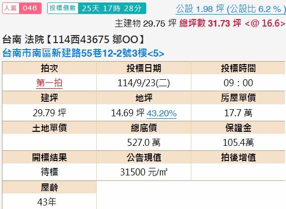 台南法拍公寓-2