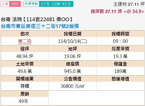 台南東區法拍透天-2