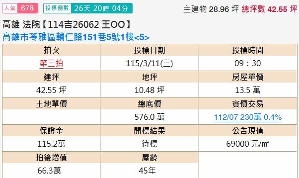 苓雅公寓法拍-2
