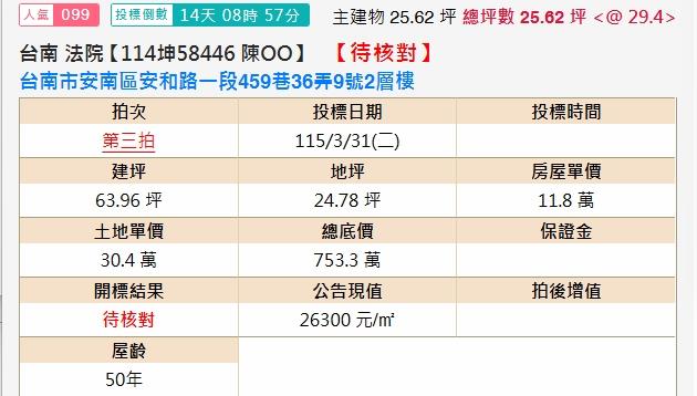 台南安南透天法拍-2