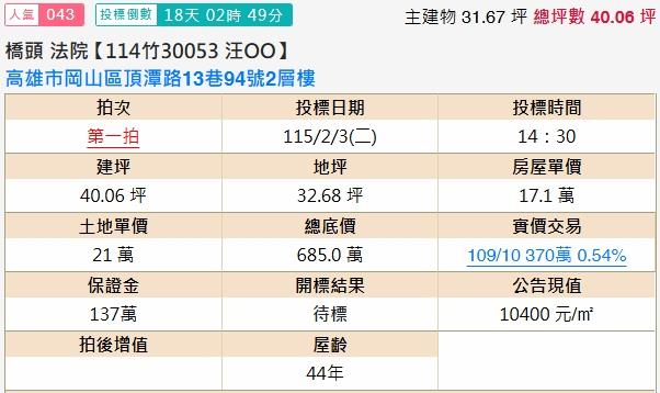 岡山透天拍賣-2