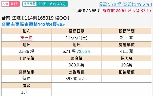 台南東區法拍大樓-2
