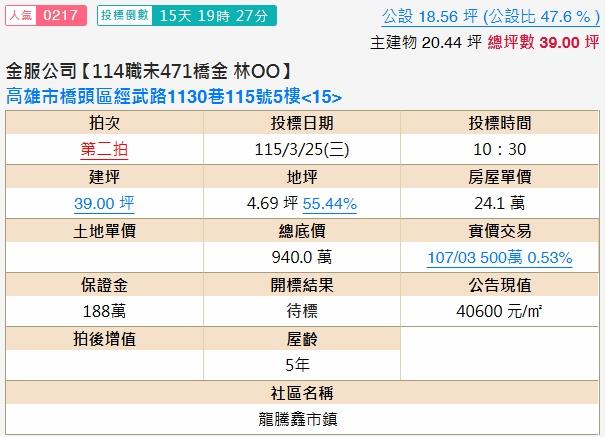 高雄橋頭大樓法拍-2