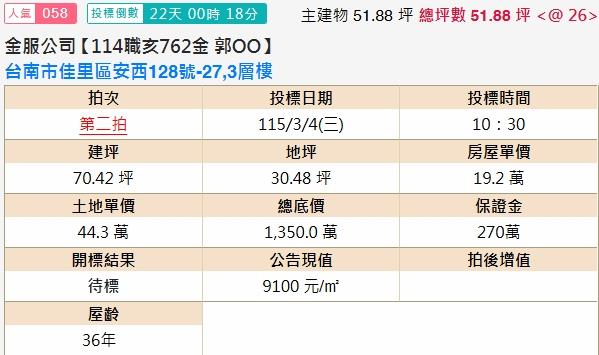 佳里拍賣透天-2