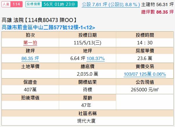 高雄前金大樓法拍-2