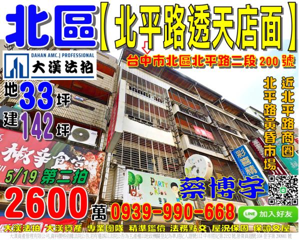 北區北平路法拍屋店面