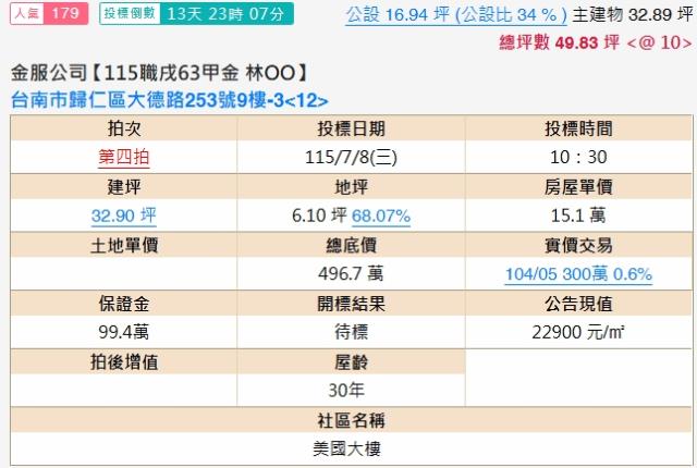 台南歸仁法拍大樓-2
