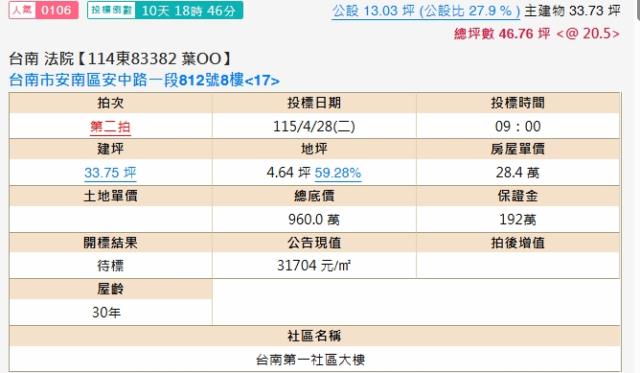 台南安南大樓拍賣-2