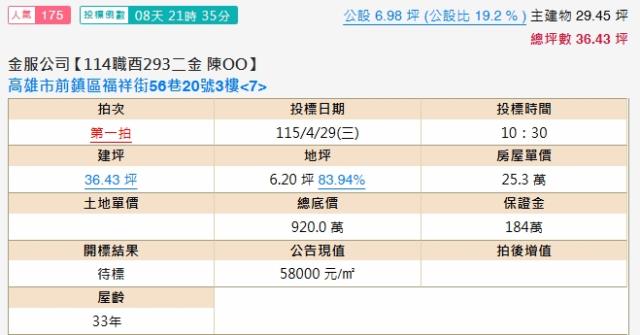 前鎮大樓拍賣-2