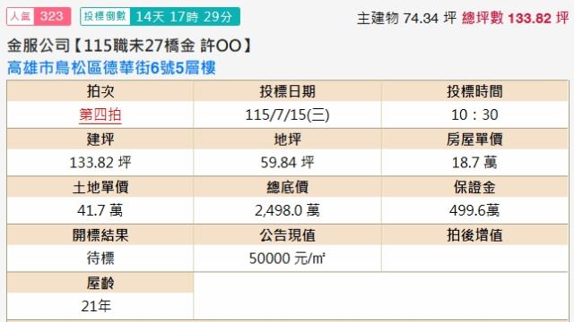 高雄鳥松透天法拍-2