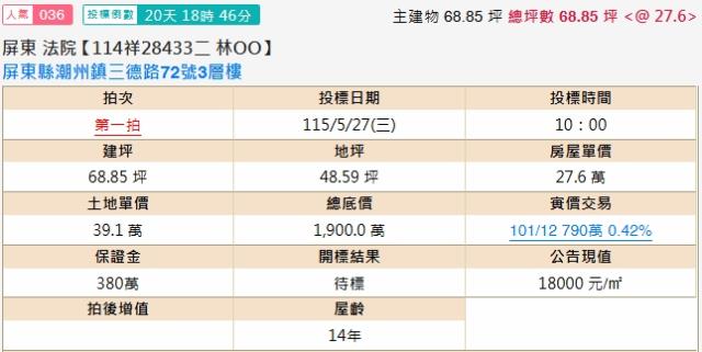 屏東潮州透天法拍-2