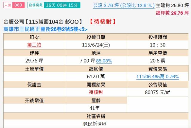 高雄三民區公寓法拍-2