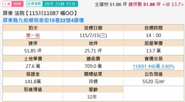 屏東九如法拍透天-2